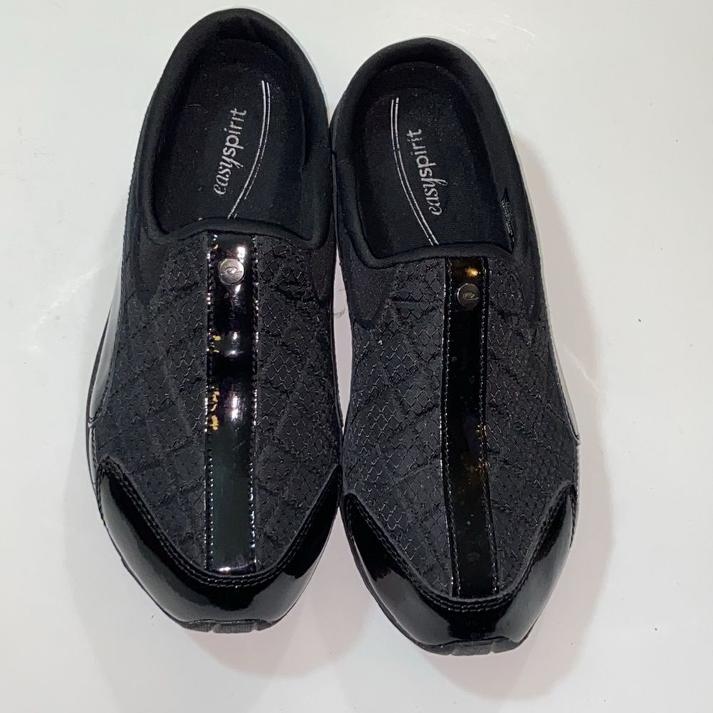 Easy Spirit Quilted Black Slip-On Shoes